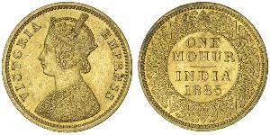 1 Mohur British Raj (1858-1947) Gold Victoria (1819 - 1901)