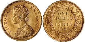 1 Mohur British Raj (1858-1947) Gold Victoria (1819 - 1901)