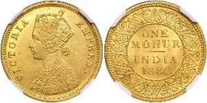 1 Mohur Raj britannique (1858-1947) Or Victoria (1819 - 1901)
