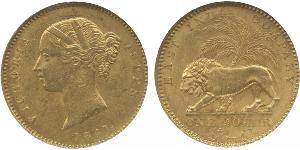 1 Mohur Raj Britannico (1858-1947) Oro Vittoria (1819 - 1901)