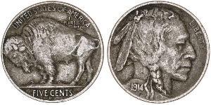 1 Nickel Estados Unidos de América (1776 - ) Cobre 