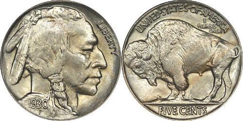 1 Nickel Estados Unidos de América (1776 - ) Cobre 