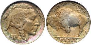 1 Nickel США (1776 - ) Мідь 