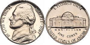 1 Nickel / 5 Cent Vereinigten Staaten von Amerika (1776 - ) Kupfer/Nickel Thomas Jefferson (1743-1826)