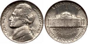 1 Nickel / 5 Cent Vereinigten Staaten von Amerika (1776 - ) Kupfer/Nickel Thomas Jefferson (1743-1826)