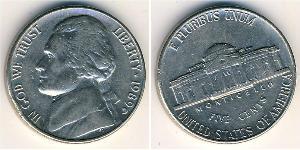 1 Nickel / 5 Cent Vereinigten Staaten von Amerika (1776 - ) Kupfer/Nickel Thomas Jefferson (1743-1826)