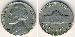 1 Nickel / 5 Cent Vereinigten Staaten von Amerika (1776 - ) Kupfer/Nickel Thomas Jefferson (1743-1826)