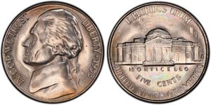 1 Nickel / 5 Cent Vereinigten Staaten von Amerika (1776 - ) Kupfer/Nickel Thomas Jefferson (1743-1826)