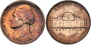1 Nickel / 5 Cent Vereinigten Staaten von Amerika (1776 - ) Kupfer/Nickel Thomas Jefferson (1743-1826)