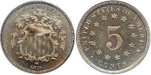1 Nickel / 5 Cent Estados Unidos de América (1776 - ) Níquel/Cobre 