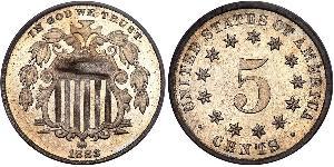 1 Nickel / 5 Cent Estados Unidos de América (1776 - ) Níquel/Cobre 