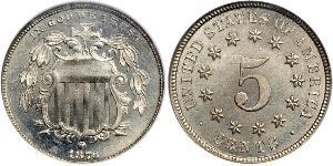 1 Nickel / 5 Cent Estados Unidos de América (1776 - ) Níquel/Cobre 