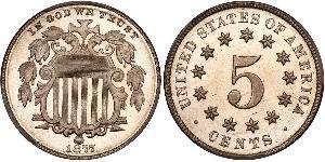 1 Nickel / 5 Cent Estados Unidos de América (1776 - ) Níquel/Cobre 