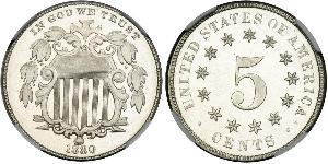 1 Nickel / 5 Cent Estados Unidos de América (1776 - ) Níquel/Cobre 