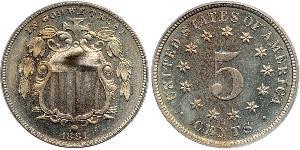 1 Nickel / 5 Cent Estados Unidos de América (1776 - ) Níquel/Cobre 