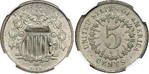 1 Nickel / 5 Cent 美利堅合眾國 (1776 - ) 銅/镍 