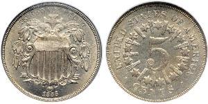 1 Nickel / 5 Цент США (1776 - ) Никель/Медь 