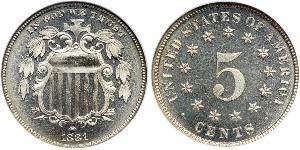 1 Nickel / 5 Цент США (1776 - ) Никель/Медь 