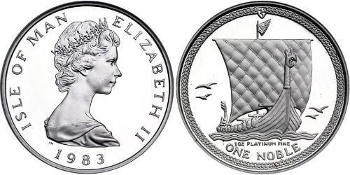 1 Noble Isle of Man Platin Elizabeth II (1926-2022)