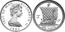 1 Noble Isle of Man Platinum Elizabeth II (1926-2022)
