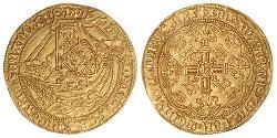 1 Noble Королевство Англия (927-1649,1660-1707) Золото Генрих VI (1421-1471)