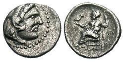 1 Obolo Regno di Macedonia (800BC-146BC) Argento Alessandro III Magno (356BC-323BC)