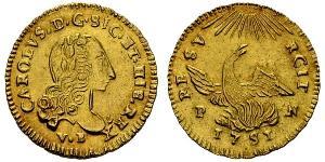 1 Oncia Italian city-states / Італія Золото Карл III король Іспанії (1716 -1788)