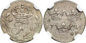 1 Ore Suède Argent Frédéric Ier de Suède (1676 -1751)