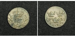 1 Ore Svezia Argento Federico I di Svezia (1676 -1751)