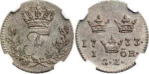 1 Ore Svezia Argento Federico I di Svezia (1676 -1751)