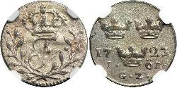 1 Ore Suecia Plata Federico I de Suecia (1676 -1751)