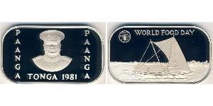 1 Paanga Tonga (1970 - ) Silver 