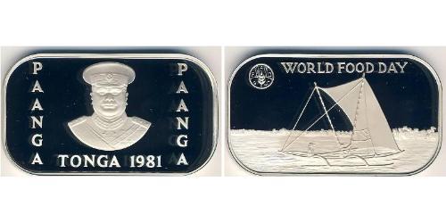 1 Paanga Tonga (1970 - ) Silver 