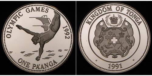 1 Paanga Tonga (1970 - ) Silver 