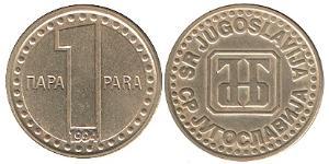 1 Para Repubblica Socialista Federale di Jugoslavia (1943 -1992) Ottone 
