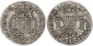1 Patagon Pays-Bas espagnols (1581 - 1714) Argent Charles II d