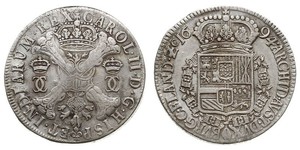 1 Patagon Países Bajos Españoles (1581 - 1714) Plata Carlos II de España (1661-1700)