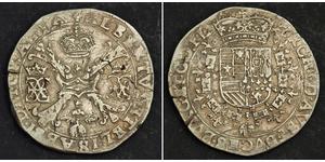 1 Patagon Spanische Niederlande (1581 - 1714) Silber Isabel Clara Eugenia von Österreich (1566 -1633) / Albrecht VII. von Österreich (1559 - 1621)