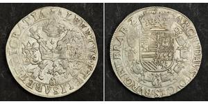 1 Patagon Spanische Niederlande (1581 - 1714) Silber Isabel Clara Eugenia von Österreich (1566 -1633) / Albrecht VII. von Österreich (1559 - 1621)