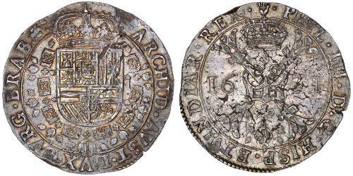 1 Patagon Spanische Niederlande (1581 - 1714) Silber Philip IV. von Spanien (1605 -1665)