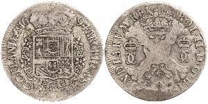1 Patagon Spanish Netherlands (1581 - 1714) Silver Charles II of Spain (1661-1700)