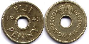 1 Penny Fiji Brass George VI (1895-1952)