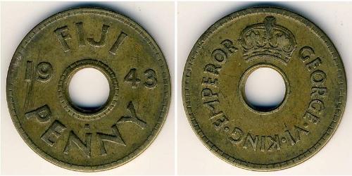 1 Penny Fiji Brass George VI (1895-1952)