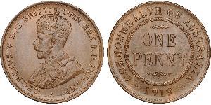1 Penny Australia (1788 - 1939) Bronce Jorge V (1865-1936)