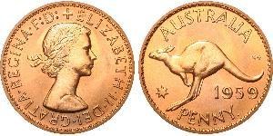 1 Penny Australia (1939 - ) Bronce Isabel II (1926-2022)