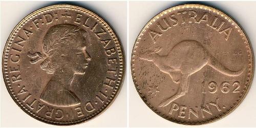 1 Penny Australia (1939 - ) Bronce Isabel II (1926-2022)