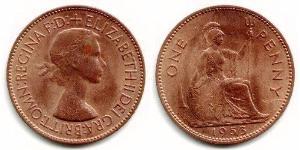 1 Penny Reino Unido (1922-) Bronce Isabel II (1926-2022)