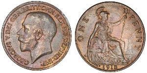 1 Penny Reino Unido de Gran Bretaña e Irlanda (1801-1922) Bronce Jorge V (1865-1936)