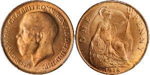 1 Penny Reino Unido de Gran Bretaña e Irlanda (1801-1922) Bronce Jorge V (1865-1936)
