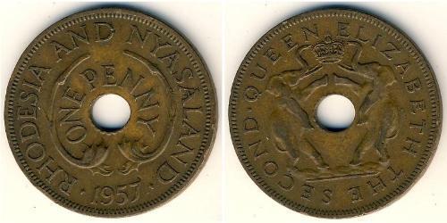 1 Penny Rodesia (1965 - 1979) Bronce Isabel II (1926-2022)